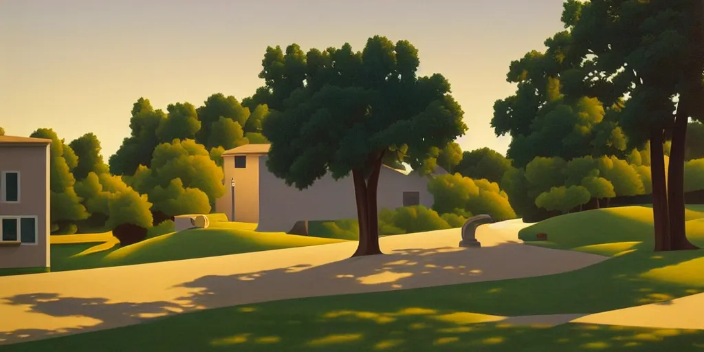 Image similar to dreaming, summer evening, kenton nelson