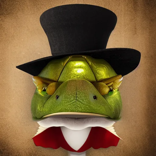 Prompt: obese dragon with tophat, photorealistic, 8 k