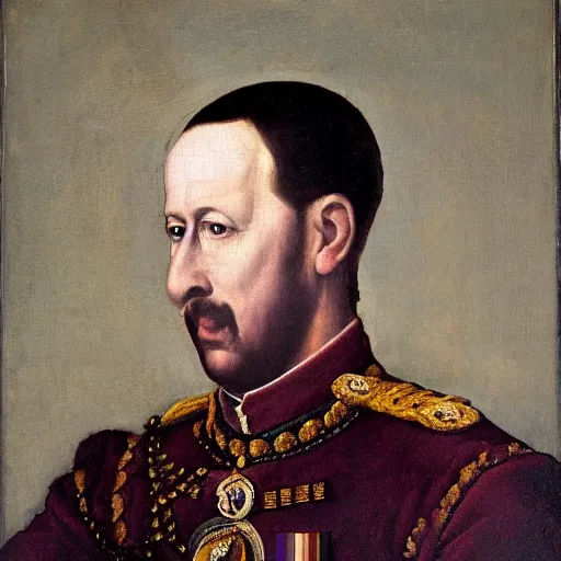 Prompt: a renaissance style portrait painting of Francisco Franco