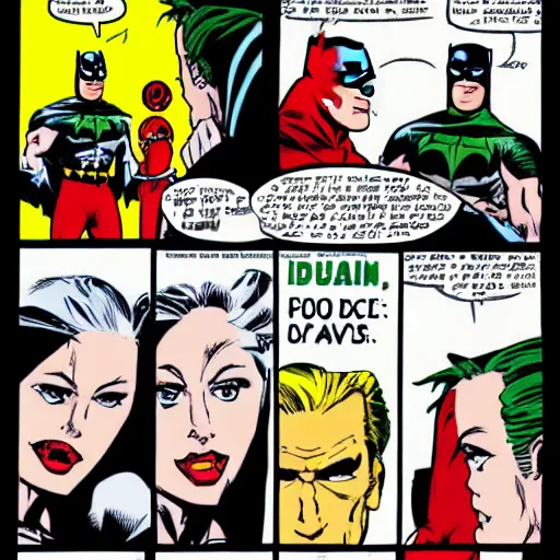Prompt: robin slapping batman comic style meme