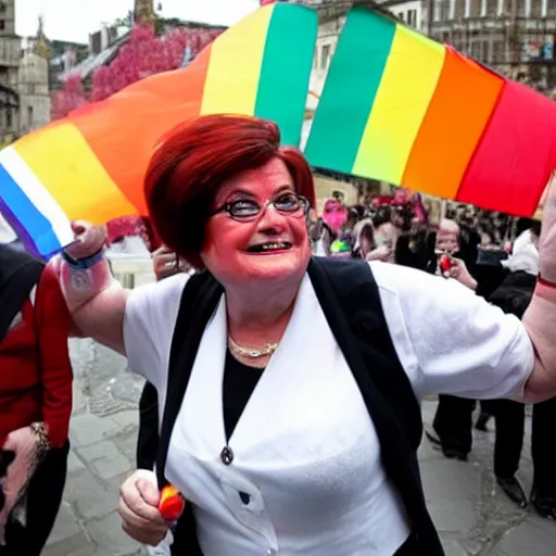 Image similar to Christine Boutin at the lgbt pride