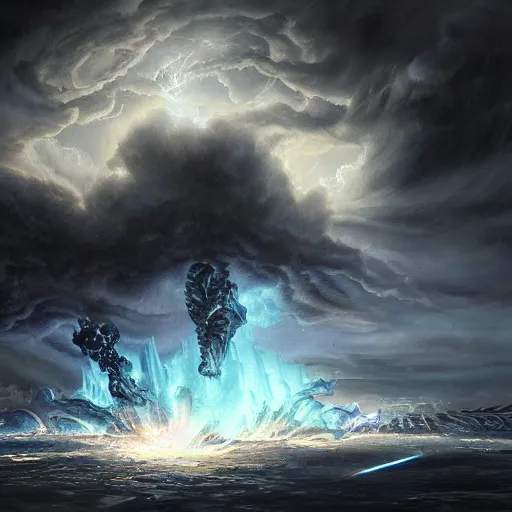 Image similar to explosive storm, fantasy art, concept art, ultra detail