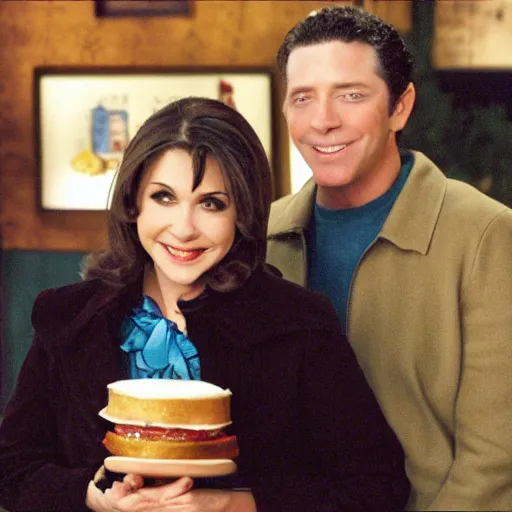 Image similar to paul anka of gilmore girls stealing lukes patties