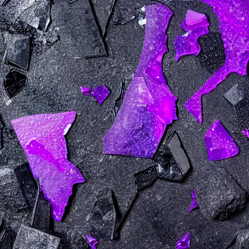 purple shattered paint!, broken glass!!, lava!!!,, Stable Diffusion