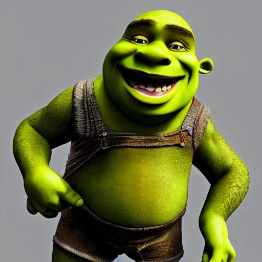 Image similar to shrek as a human, photorealistic, hyper detailed, 4 k