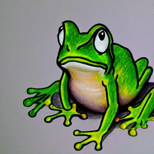 Prompt: the worlds greatest drawing of a frog