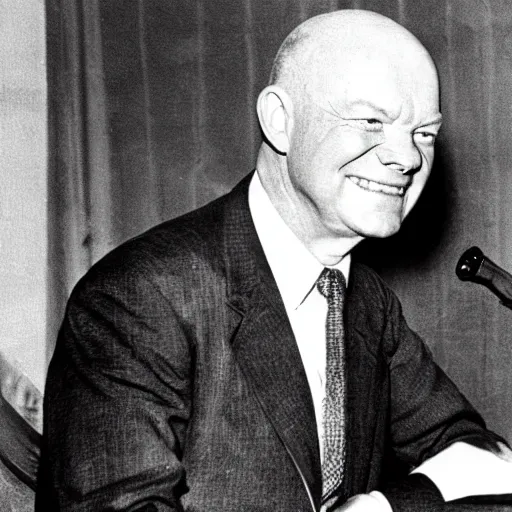 Image similar to Dwight Eisenhower drenched in sweat in a boxing match