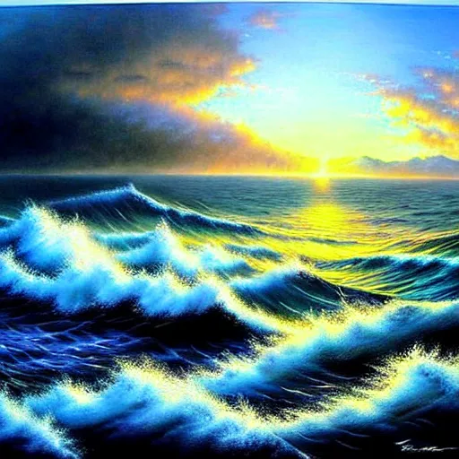 Image similar to epic scene seascape, by world best seascape artist