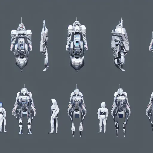 Image similar to geometric scifi tech hardsurface, symmetric form exploration, big medium small, artstation, concept art