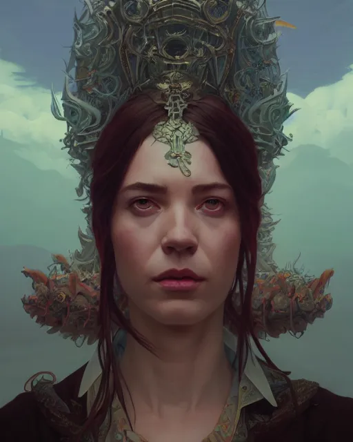 Prompt: highly detailed surreal vfx portrait of a sacred boss ross, stephen bliss, unreal engine, greg rutkowski, loish, rhads, beeple, makoto shinkai and lois van baarle, ilya kuvshinov, rossdraws, tom bagshaw, alphonse mucha, global illumination, detailed and intricate environment