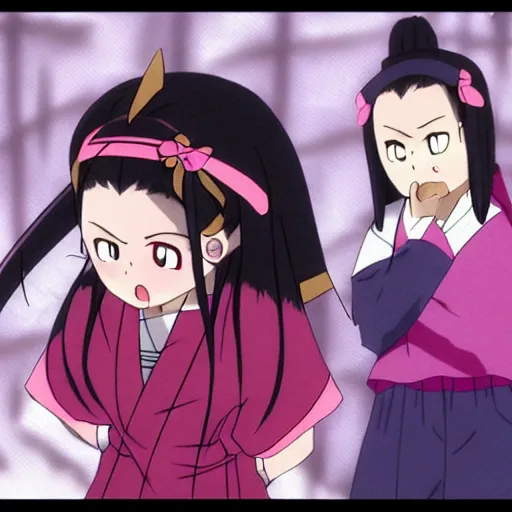 Image similar to nezuko is angry