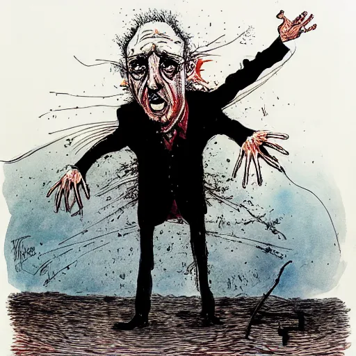 Image similar to apathy by ralph steadman