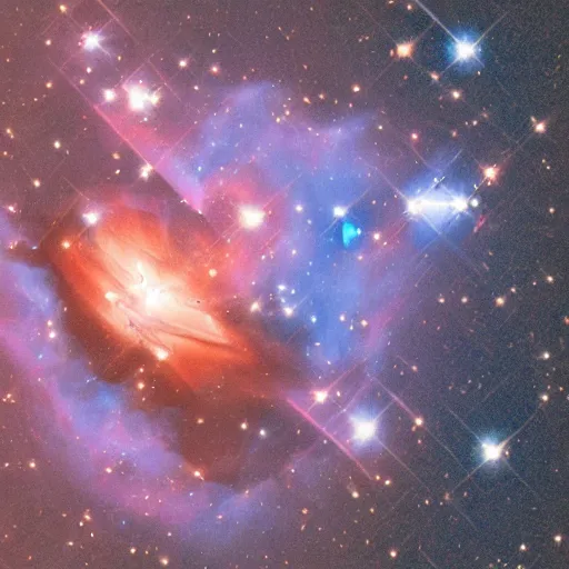 Image similar to the heart of a collapsing star, hubble