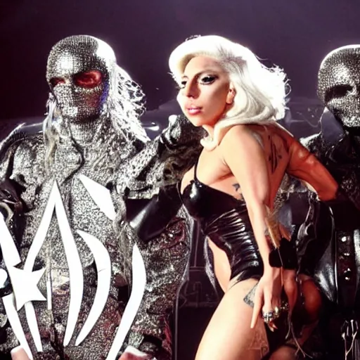 Prompt: lady gaga in the heavy metal movie