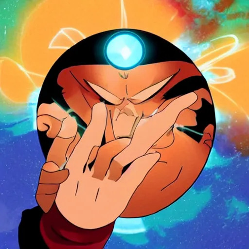 Image similar to Scatman learning Rasengan