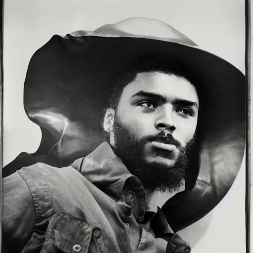 Prompt: Portrait of Jaylen Brown, Jaylen Brown as Che Guevara, Guerilla Heroico, Black and White, Photograph by Alberto Korda, inspiring, dignifying, national archives