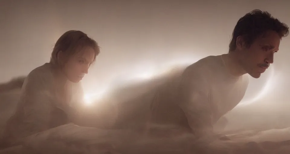 Image similar to film still of a movie about astral projection directed by Denis Villeneuve