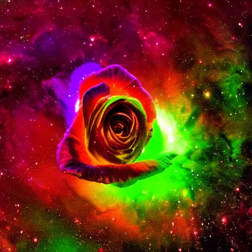 Prompt: award - winning macro of a beautiful rose made of molten lava!!! on black background, highly detailed, hyper - realistic, inner nebula glow!!!, trending on deviantart, artstation and flickr, nasa space photography, national geographic, by harold davis, georgia o'keeffe and harold feinstein