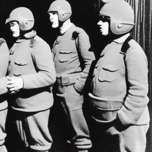 Image similar to German WW2 officers dressed up as the teletubbies