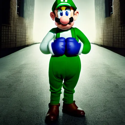 Image similar to uhd candid photo of hyperdetailed klaus schwab dressed as luigi. correct face, cinematic lighting, photo by annie leibowitz, and steve mccurry.