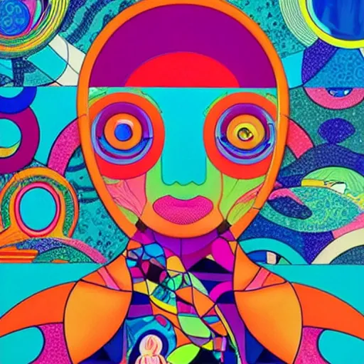 Image similar to modern sculpture visionary art color and shapes by tristan eaton and james jean, chiho aoshima color scheme