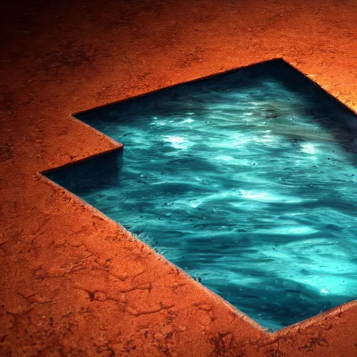 Image similar to heart in the water. cgi hyper realistic. unreal engine.