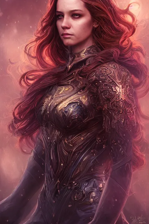 Image similar to Majestic and regal portrait of a female Robin, DC universe, Perfect face, beautiful, intricate, epic, elegant, menacing, fantasy, highly detailed, digital painting, hard focus, beautiful volumetric lighting, epic light, ultra detailed, by Leesha Hannigan, Ross Tran, Thierry Doizon, Kai Carpenter, Ignacio Fernández Ríos