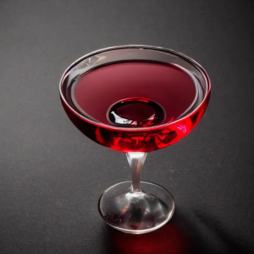 Prompt: a product shot of a klingon blood wine in a crystal chalice