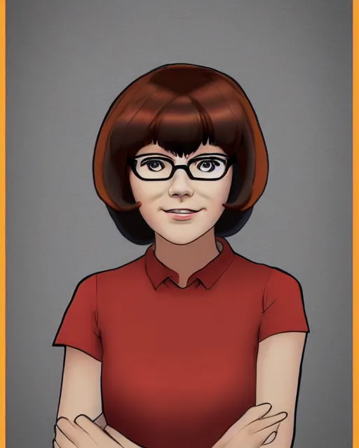 Image similar to Velma Dinkley in the style of Artstation