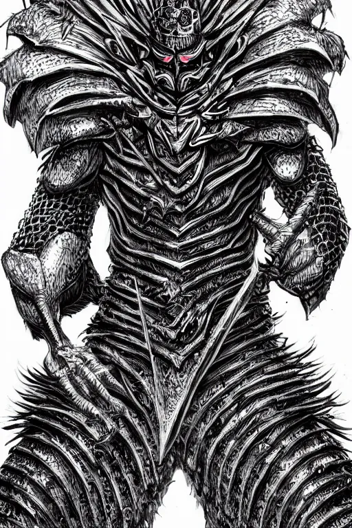 Image similar to screaming pineapple humanoid figure monster wearing themed armour, symmetrical, highly detailed, digital art, sharp focus, trending on art station, kentaro miura manga art style