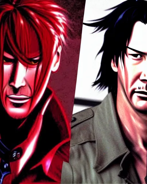 Prompt: keanu reeves as vash the stampede