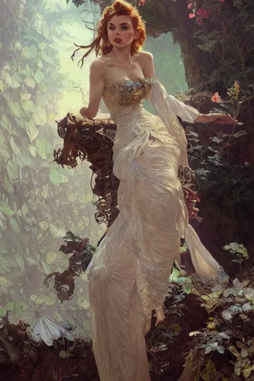 Image similar to Janet Leigh portrait, fantasy, elegant, intricate, by Stanley Artgerm Lau, greg rutkowski, thomas kindkade, alphonse mucha, loish, norman Rockwell