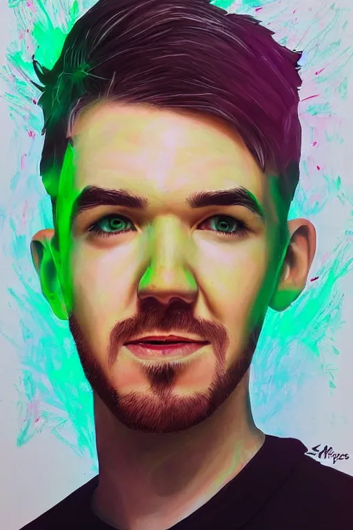 Image similar to Sean McLoughlin, Jacksepticeye, Irish Youtuber, solo portrait 🎨🖌️🪄 ❤️‍🔥