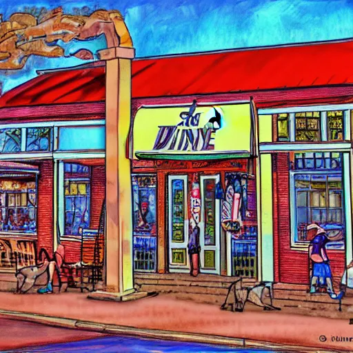 Image similar to Walton's five and dime, Bentonville Arkansas, digital art