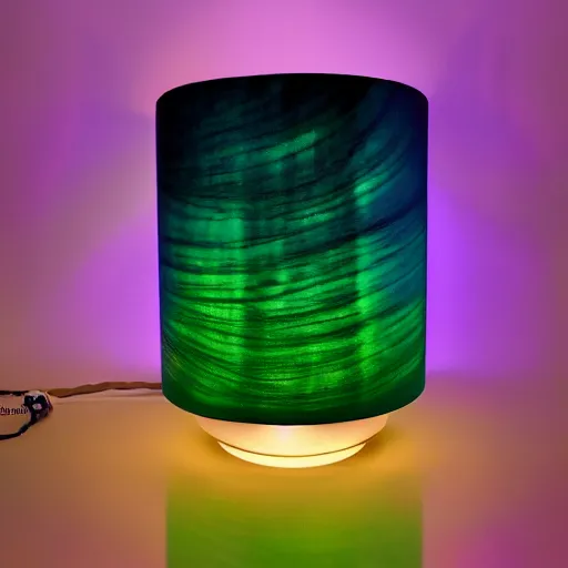 Prompt: Aurora Boreal lamp