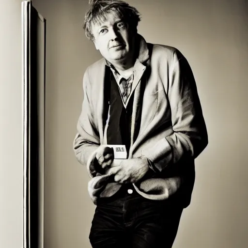 Prompt: portrait of the author simon reynolds by mario testino