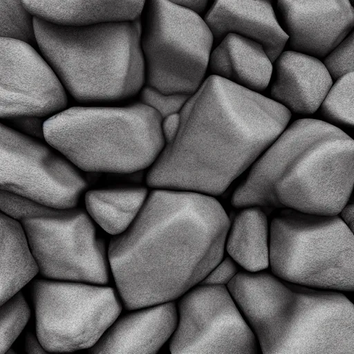 Image similar to a black and white drawing of rocks on a gray background, an ambient occlusion render by jacob more, polycount, photorealism, ambient occlusion, sketchfab