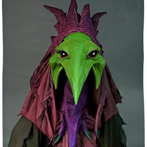 Image similar to evil skeksis from the dark crystal