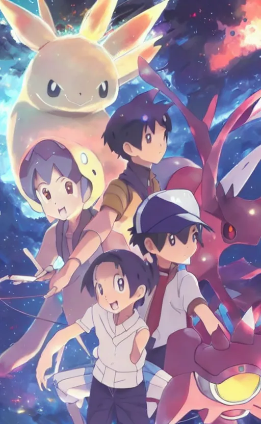 Image similar to a pokemon go card from 1 9 9 8, illustration, concept art, anime key visual, trending pixiv fanbox, by wlop and greg rutkowski and makoto shinkai and studio ghibli and kyoto animation and ken sugimori, symmetrical facial features, gen 2, pocket monster companion, box art