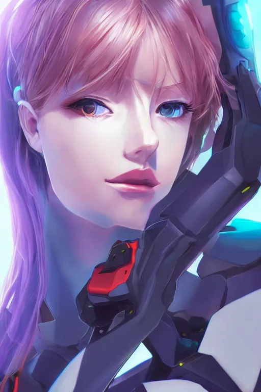 Image similar to heroine, beautiful, female mecha, evangelion, ultra detailed, digital art, 8 k, character, realistic, portrait, 3 d, hyperrealistic