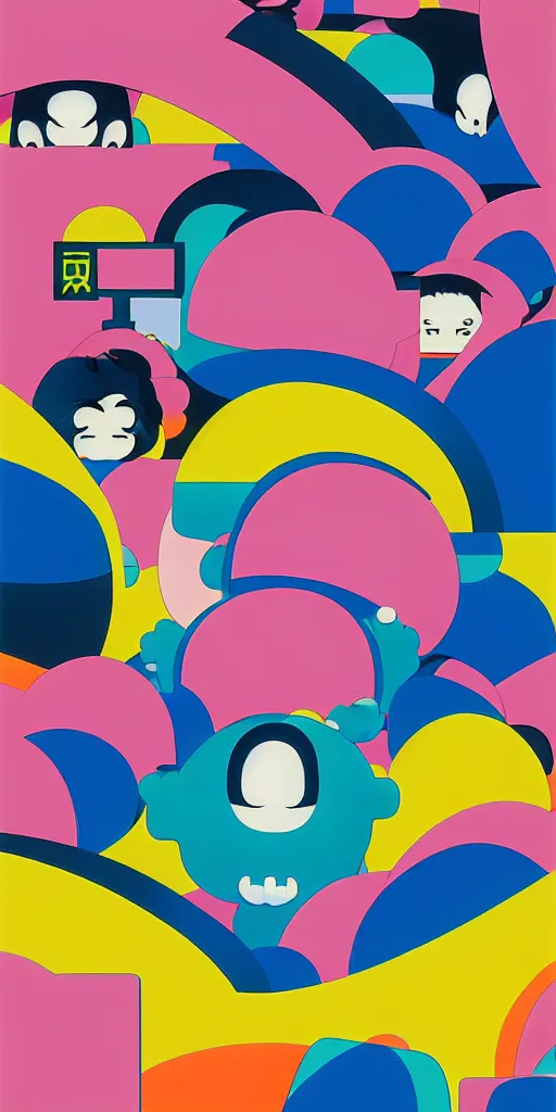 Prompt: japanese animation, big women computer classroom. by shusei nagaoka, kaws, david rudnick, airbrush on canvas, pastell colours, cell shaded, 8 k