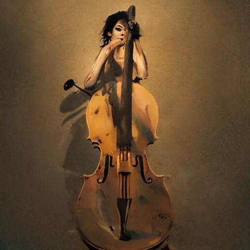 Image similar to body as a cello by greg rutkowski