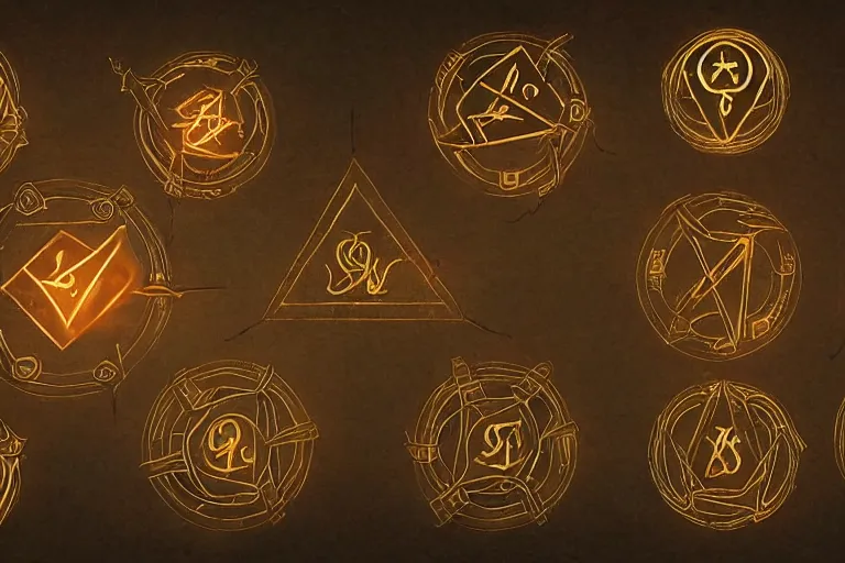 Image similar to A skilled sorcerer in their study, drawing glowing magic runic symbols in the air, enchanting objects with glyph magic, D&D fantasy setting, 4k