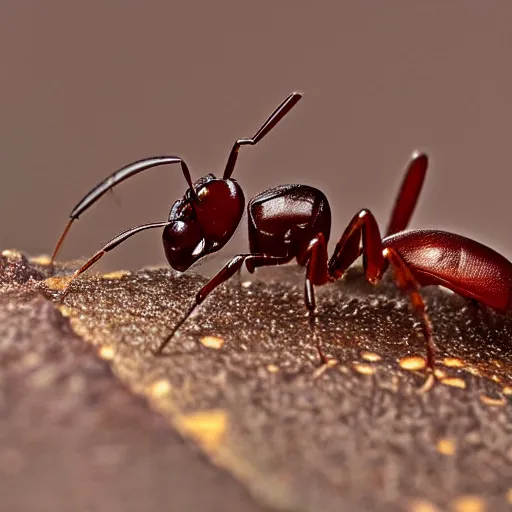 Image similar to a macrophoto portrait of an ant