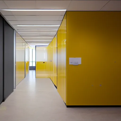 Image similar to yellow office interior liminal space