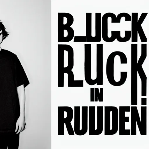 Image similar to black on white typography campaign in style of david rudnick, eric hu, guccimaze, acid, y 2 k, 4 k sharpening,