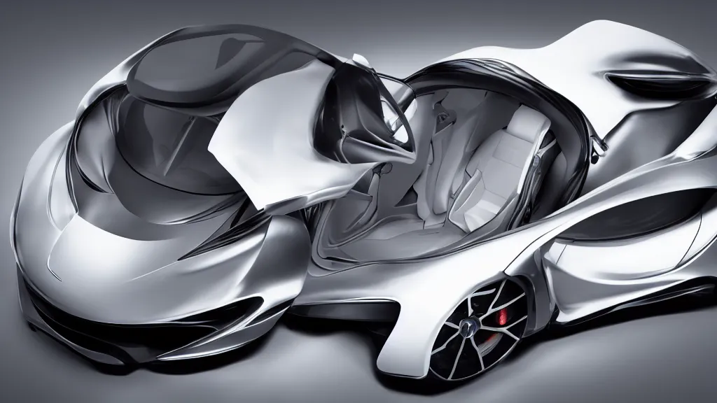 Image similar to photo of a mclaren scifi concept car, cinematic, fine details, symmetrical, 4 k