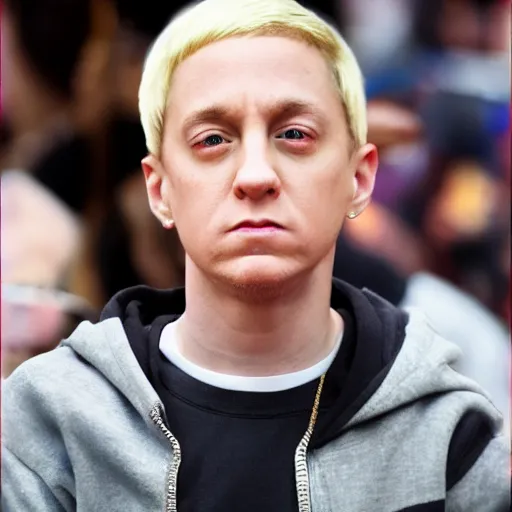 award-winning photograph of Eminem cosplaying as an | Stable Diffusion ...