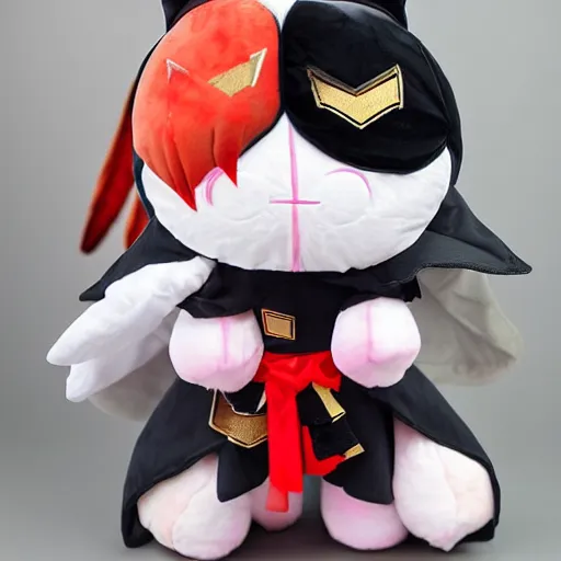 Prompt: cute fumo plush of the party tank whose shield can withstand the toughest attacks, anime knight girl