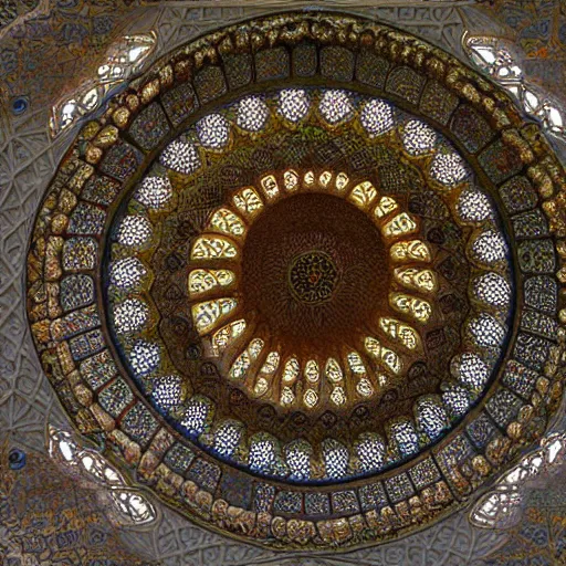 Image similar to steampunk isfahan grand mosque